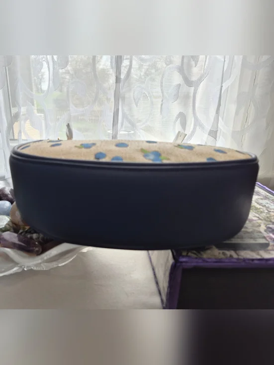 Betsey Johnson Straw Blueberry Shoulder Bag - Picture 6 of 7